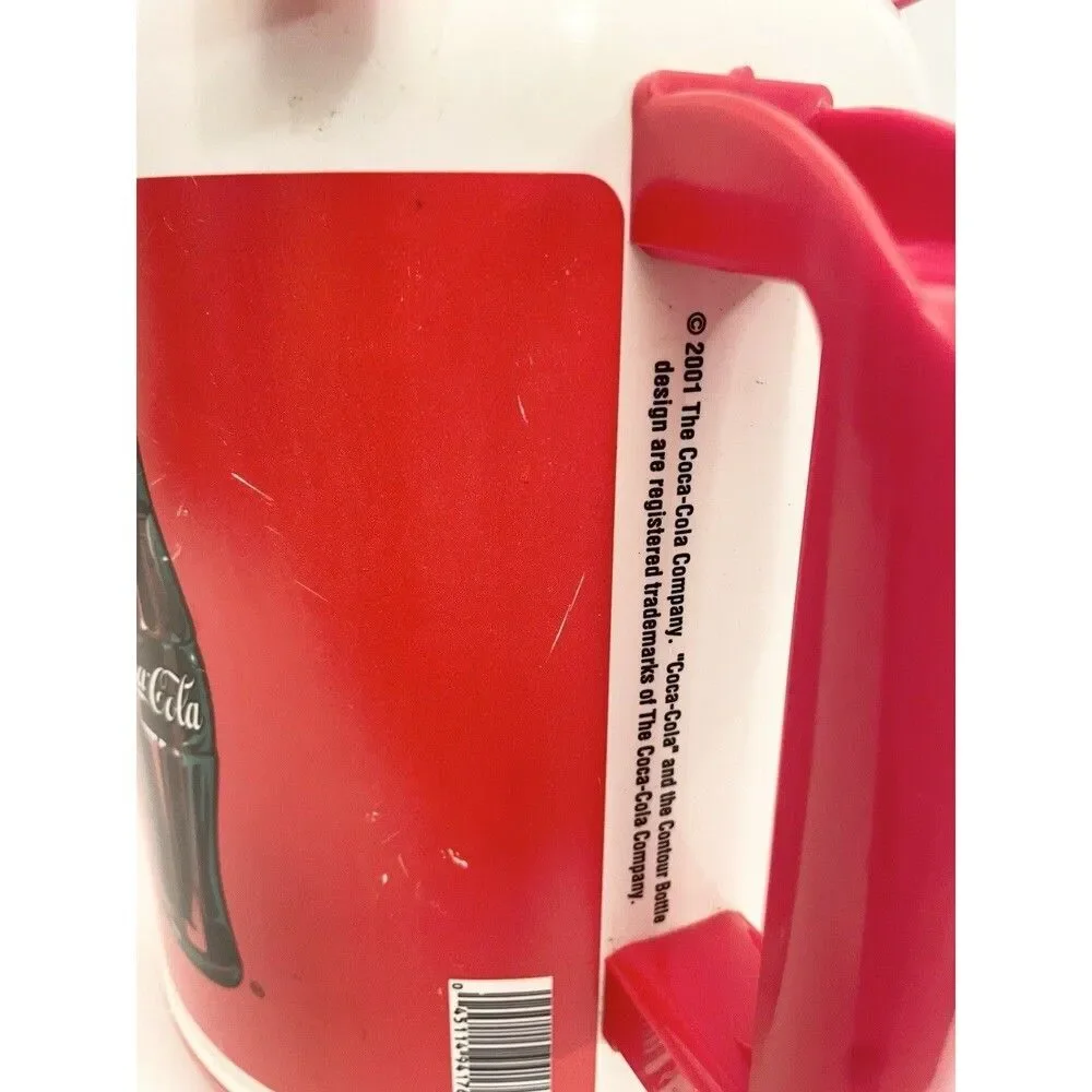 VINTAGE 2001 Whirley Coca Cola 64 oz Insulated Travel Mug Jug with Lid USA Coke